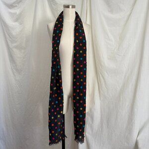 Vintage 100% Silk Y2K Polka Dot Scarf